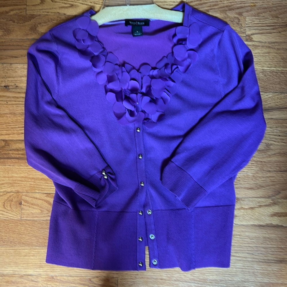 White House/BlackMarket spring/summer sweater with delicate petals